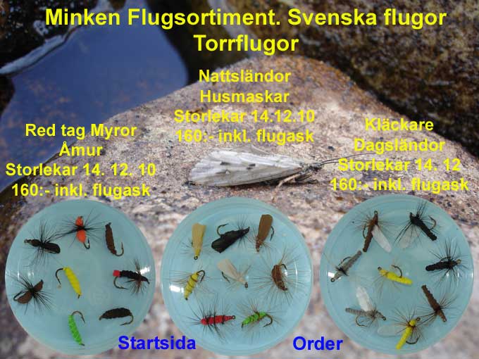 Minken Flugsortiment Svenska flugor Torrflugor